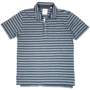 Billy Reid Blue Striped Polo Shirt